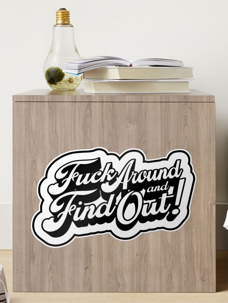 Fuck Around And Find Out Sticker – BOBBYK Boutique