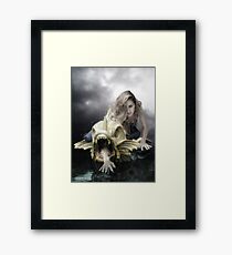 Rainy day woman Framed Print