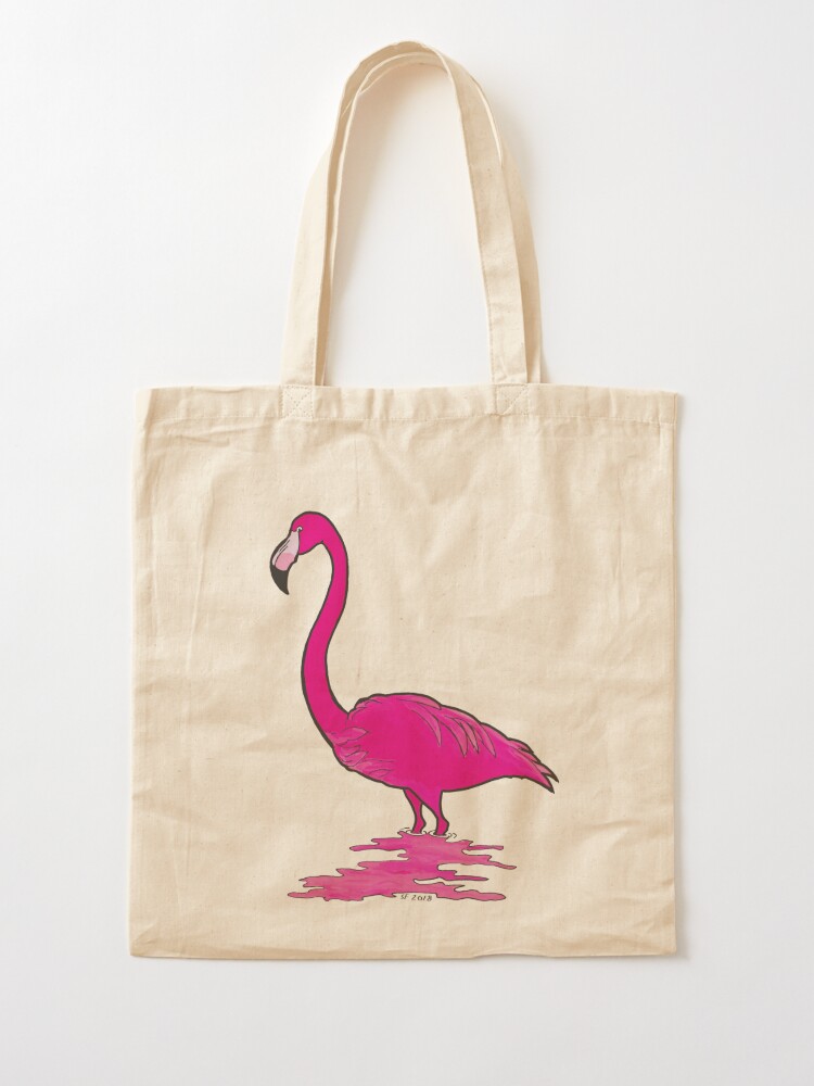 pink flamingo tote bag