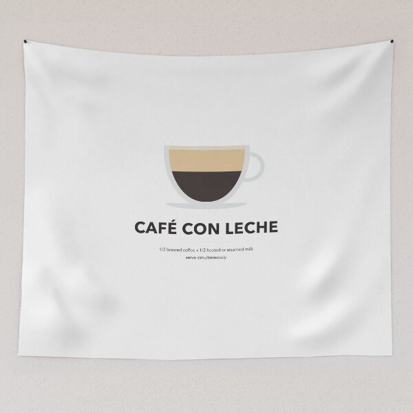 Item preview, The World of Coffee - Café con Leche coffee artwork, home decor, kitchen art print designed and sold by Fernando G..
