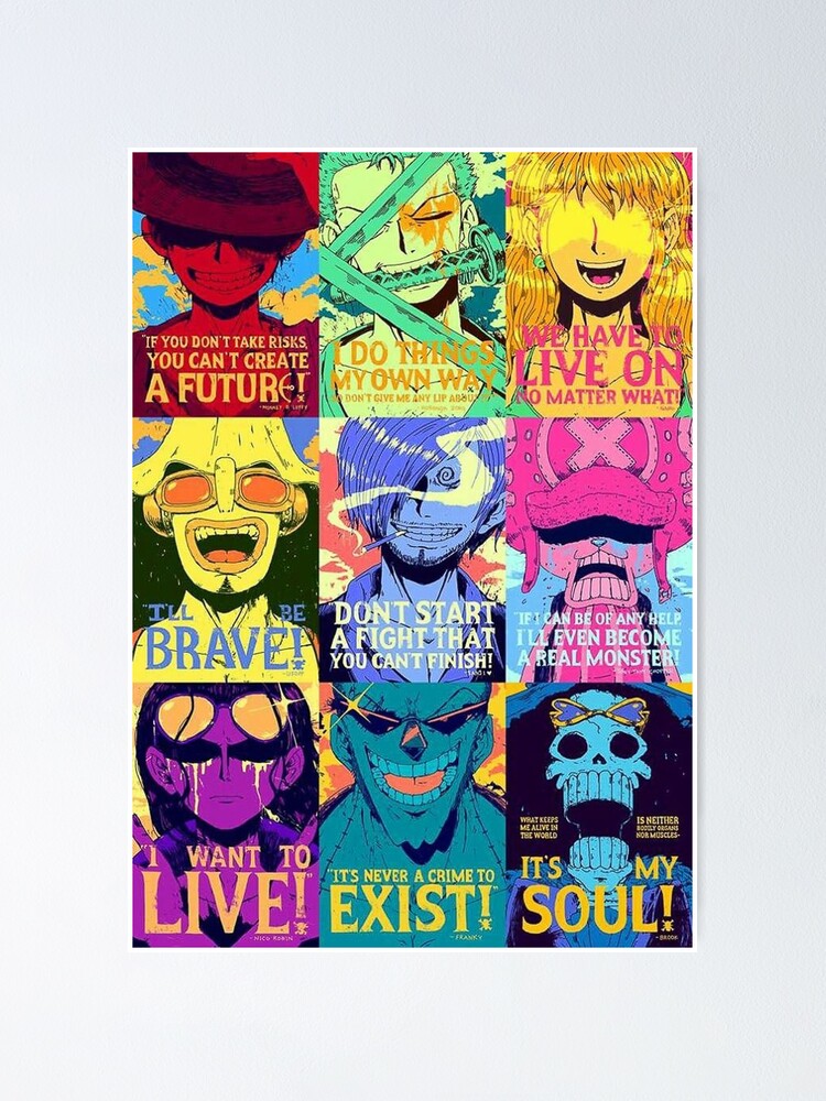 Poster One Piece Nakama De Neidone Redbubble