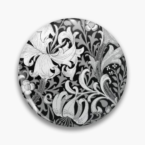 Item preview, William Morris Iris and Lily, Black and White designed and sold by Marymarice.