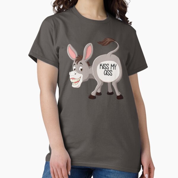 Item preview, Kiss My Ass | Funny Kiss My Ass Shirt - Funny Donkey designed and sold by Pengo Shirt.