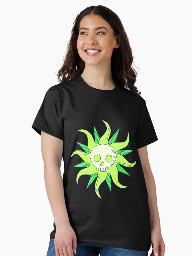 Thumbnail 1 of 7, Classic T-Shirt, neon skull faced sun designed and sold by indiVisibl.