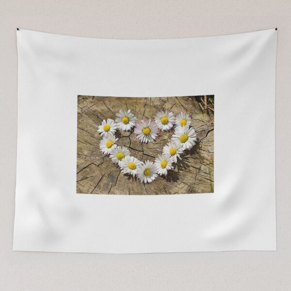 Item preview, Heart shaped daisy flowers designed and sold by OneCherubim.