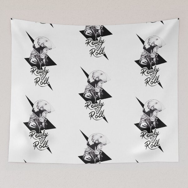 Item preview, READY TO ROLL - women who ride, lightning bolt, motorcycle helmet #3 designed and sold by MishfitMoto.