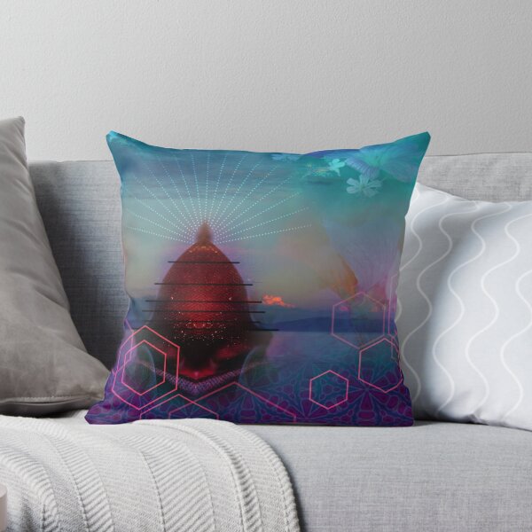Hive - surreal landscape Throw Pillow