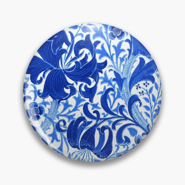 Item preview, William Morris Iris and Lily, Cobalt Blue designed and sold by Marymarice.