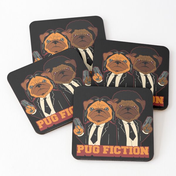 Item preview, Pug Fiction Dogs Funny designed and sold by DavinciStore21.