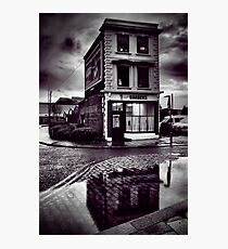Blue Town Barbers Photographic Print