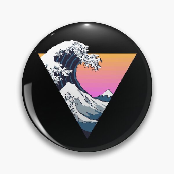 Item preview, Pixel Great Wave Aesthetic designed and sold by Zayter.