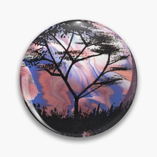 Item preview, "Moon Rising" Enhanced Acrylic Pour Painting designed and sold by peonypours.