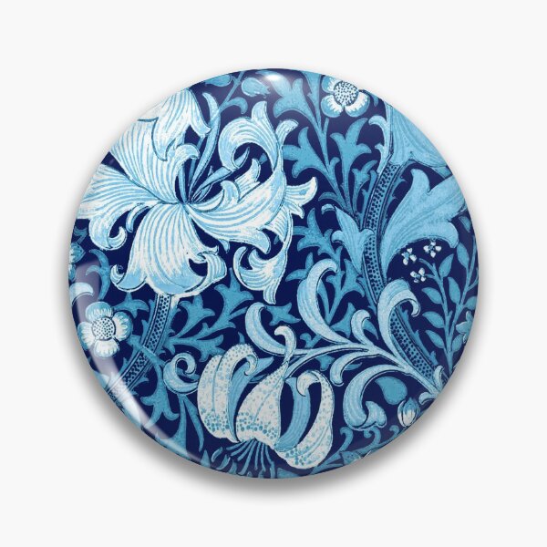 Item preview, William Morris Iris and Lily, Indigo Blue designed and sold by Marymarice.