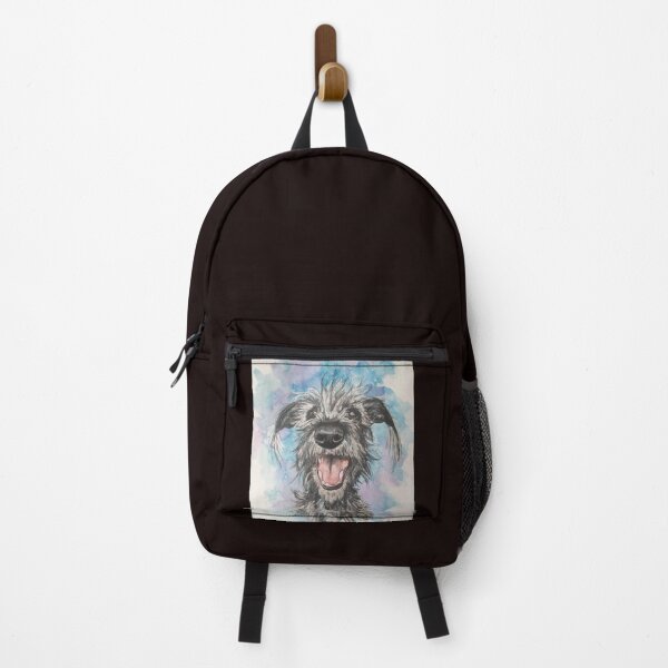 Item preview, Scruffy Lurcher , watercolour background designed and sold by Merlinsmates.