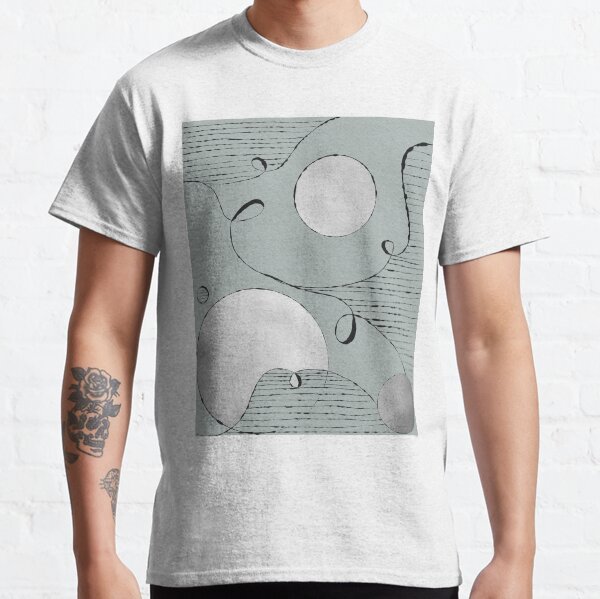 Silver Circles and lines Classic T-Shirt
