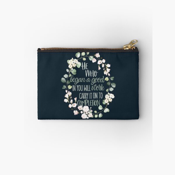 Item preview, Philippians 1:6 He Who Began a Good Work in You - Christian Wreath Design designed and sold by palmsandprints2.