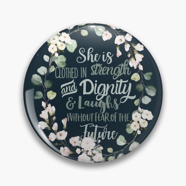 Item preview, Proverbs 31:25 Clothed in Strength and Dignity - Christian Wreath Design designed and sold by palmsandprints2.