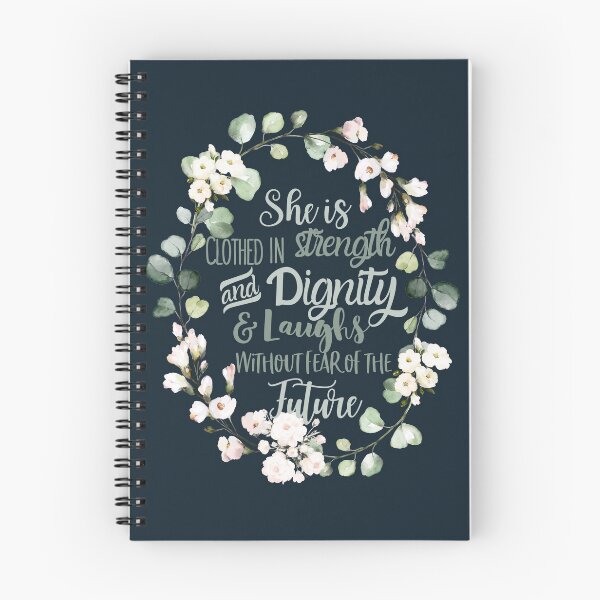 Item preview, Proverbs 31:25 Clothed in Strength and Dignity - Christian Wreath Design designed and sold by palmsandprints2.