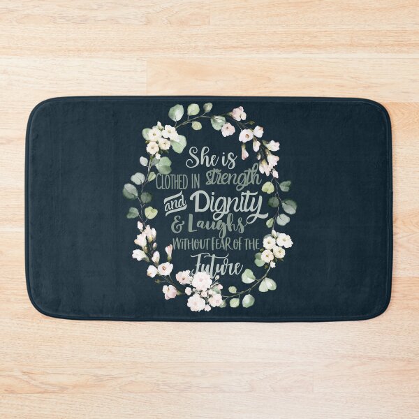 Item preview, Proverbs 31:25 Clothed in Strength and Dignity - Christian Wreath Design designed and sold by palmsandprints2.