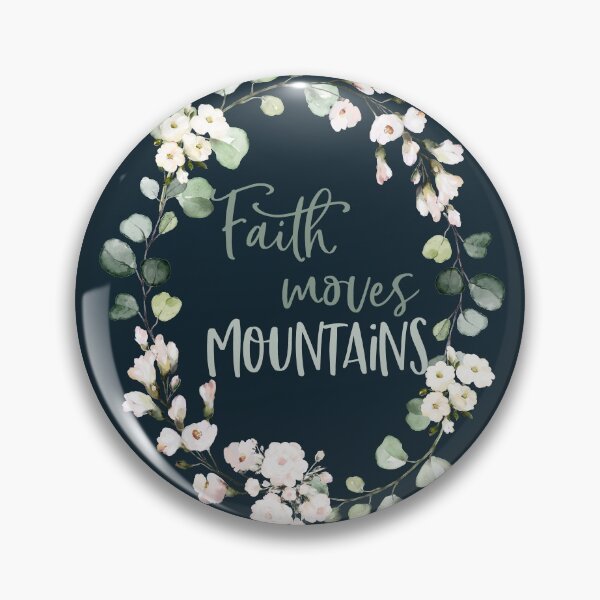 Item preview, Matthew 17:20 Faith Moves Mountains - Christian Wreath Design designed and sold by palmsandprints2.