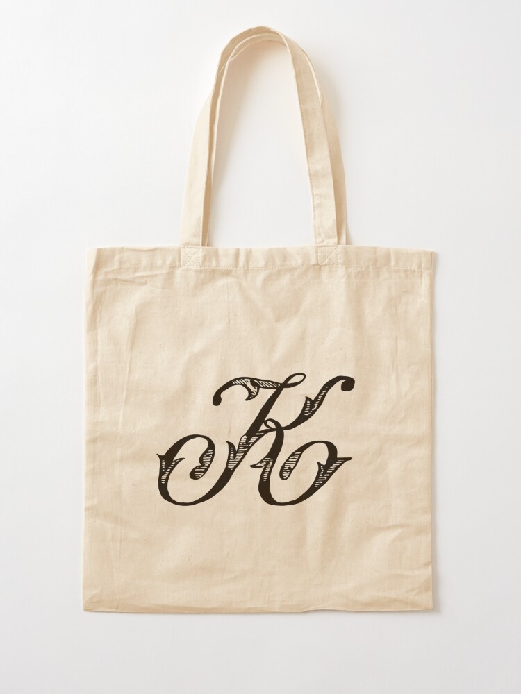 Elegant Vintage Monogrammed Tote Bag