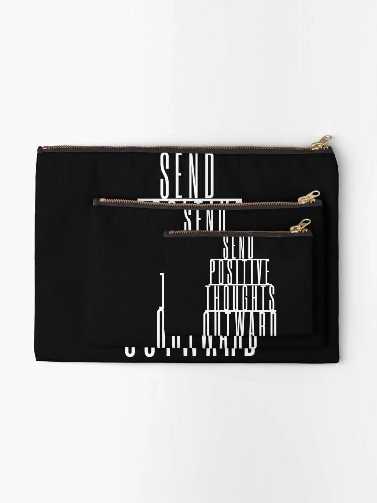 Thumbnail 2 of 4, Zipper Pouch, Send Positive Thoughts Outward designed and sold by SharpThreadZ.