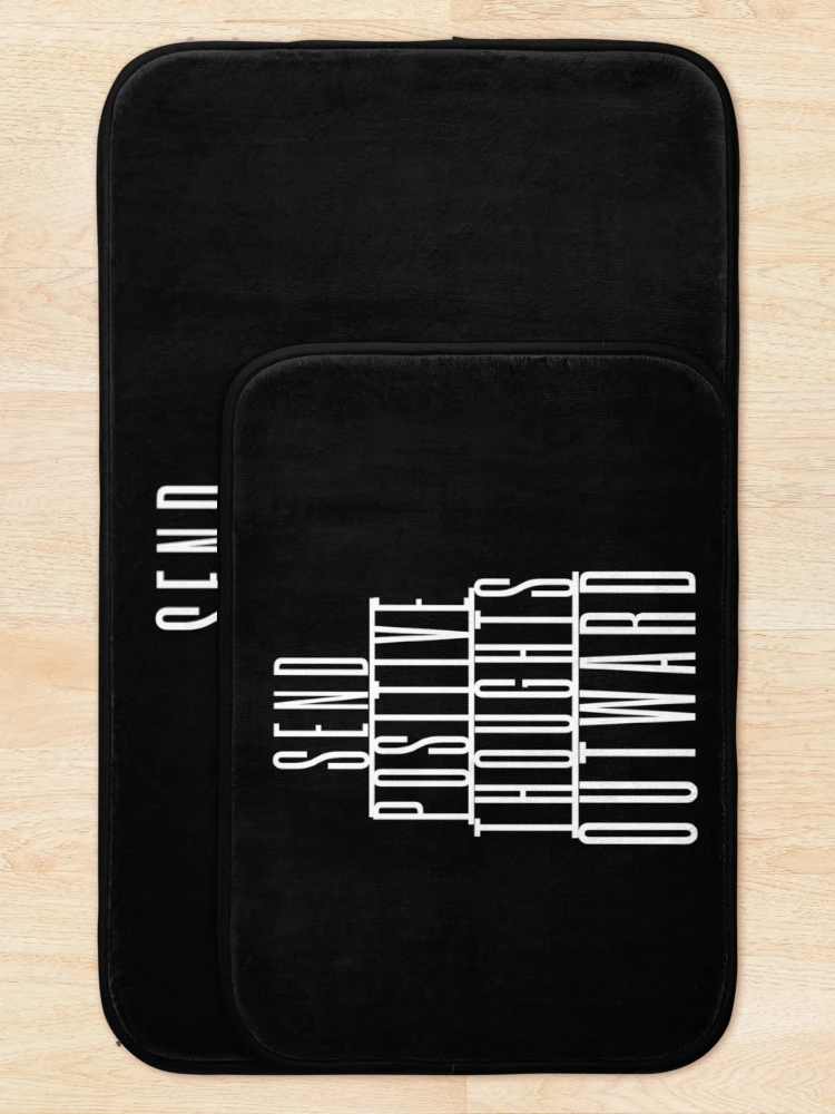 Thumbnail 5 of 6, Bath Mat, Send Positive Thoughts Outward designed and sold by SharpThreadZ.