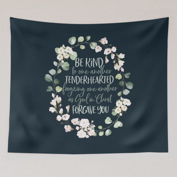 Item preview, Ephesians 4:32 Be Kind to One Another - Christian Wreath Design designed and sold by palmsandprints2.