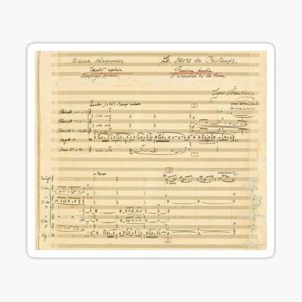 Item preview, Stravinsky | Rite of Spring | Original manuscript sheet designed and sold by en10minutos.