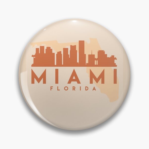 Artikelvorschau, MIAMI FLORIDA CITY MAP SKYLINE EARTH TONES entworfen und verkauft von deificusArt.