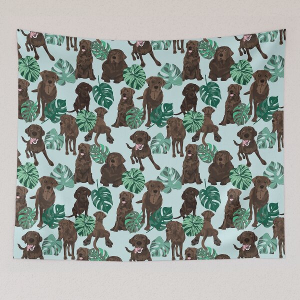 Item preview, Chocolate Lab Tropical designed and sold by ArtofACoonhound.