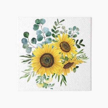 Artikel-Vorschau von Sonnenblume und Eukalyptus, designt und verkauft von BlushPearls.