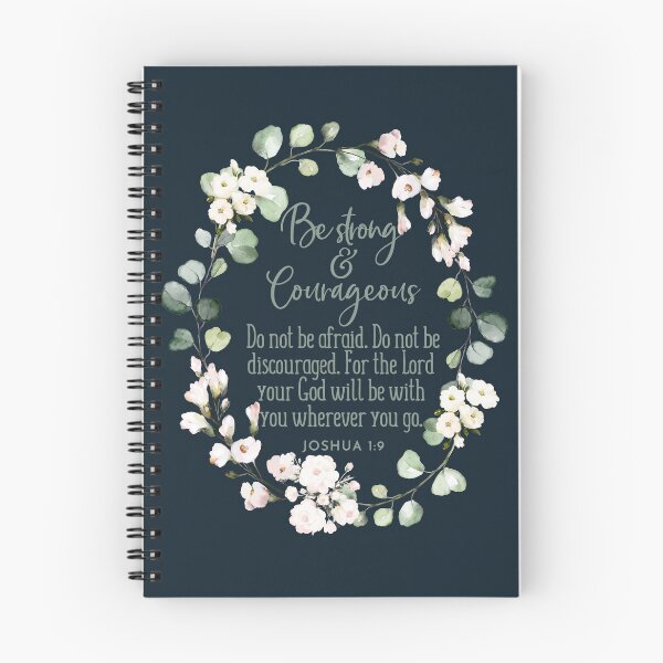 Item preview, Joshua 1:9 Be Strong and Courageous - Christian Wreath Design designed and sold by palmsandprints2.