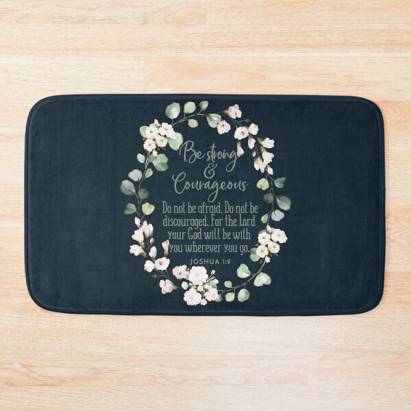 Item preview, Joshua 1:9 Be Strong and Courageous - Christian Wreath Design designed and sold by palmsandprints2.