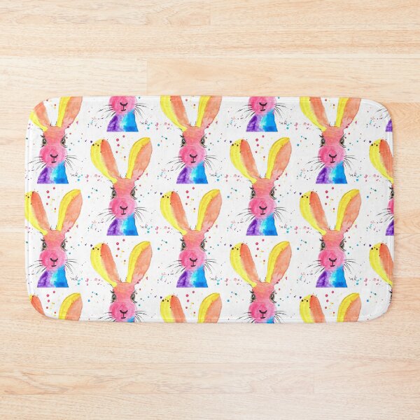 Item preview, Rainbow hare watercolours painting  designed and sold by Monika Howarth.