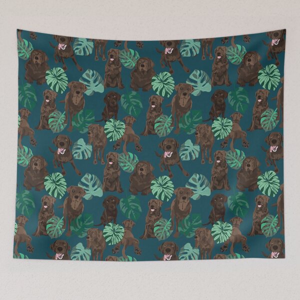 Item preview, Chocolate Labrador Tropical designed and sold by ArtofACoonhound.