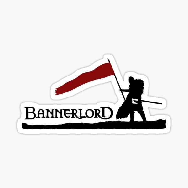 "Mount and Blade II Bannerlord Custom Logo in Black" Sticker for Sale