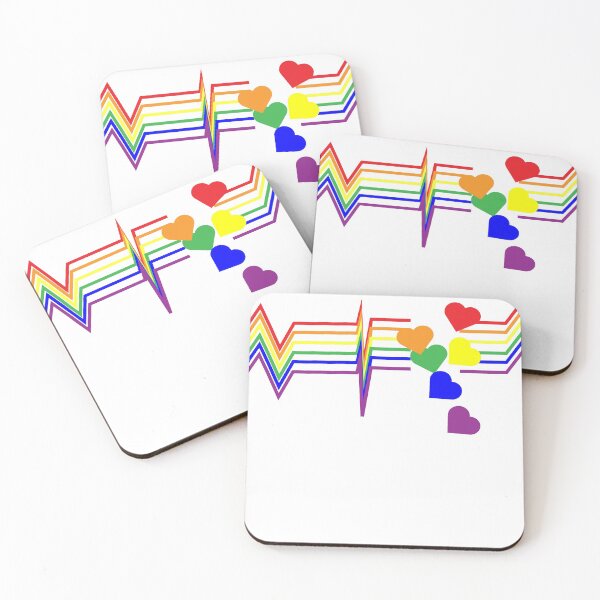 Item preview, LGBTQ Rainbow life line with hearts designed and sold by JAZTshirt.