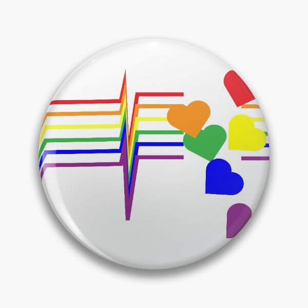 Item preview, LGBTQ Rainbow life line with hearts designed and sold by JAZTshirt.