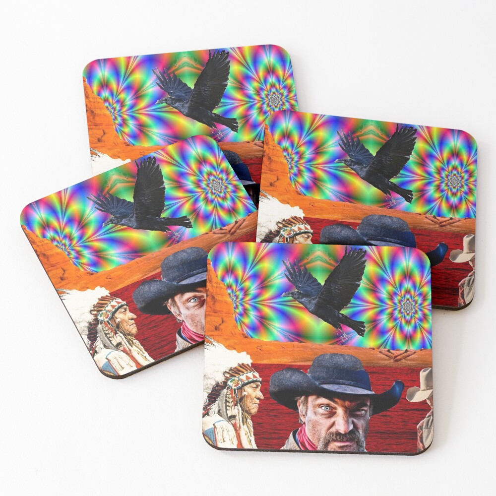 Vista previa del artículo con la obra «Posavasos (lote de 4)», diseñado y vendido por ACIDTRIP32.