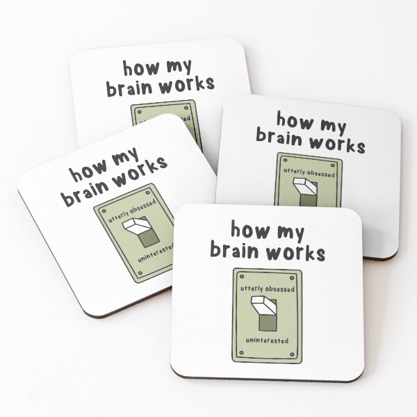 Item preview, How My Brain Works Utterly Obsessed Uninterested designed and sold by redbehren.