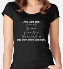 And God Said (Maxwell's equations) Women's Fitted Scoop T-Shirt