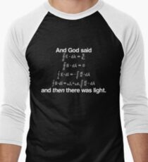 And God Said (Maxwell's equations) Men's Baseball ¾ T-Shirt