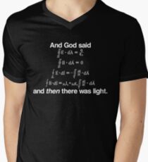 And God Said (Maxwell's equations) Men's V-Neck T-Shirt