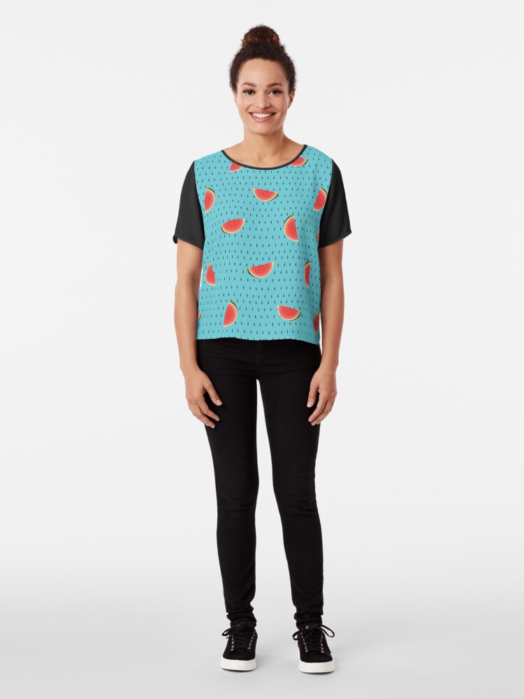 Alternate view of Fresh Watermelon Chiffon Top