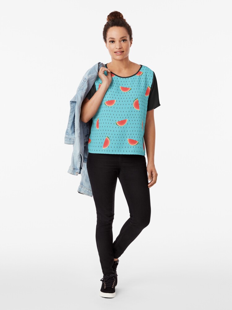 Alternate view of Fresh Watermelon Chiffon Top