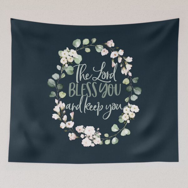 Item preview, Number 6:24 The Lord Bless you and Keep You - Christian Wreath Design designed and sold by palmsandprints2.