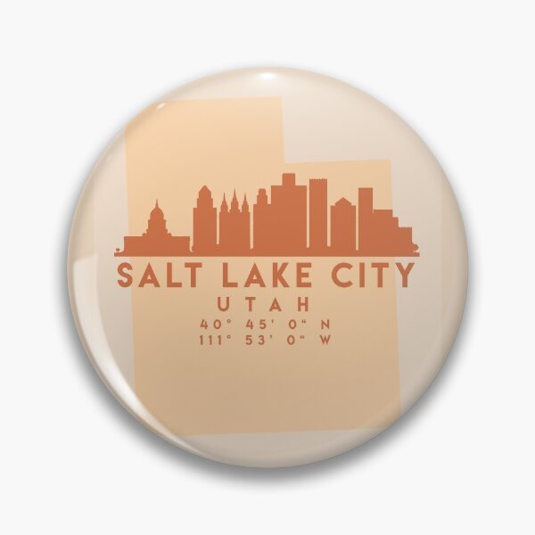 Artikelvorschau, SALT LAKE CITY UTAH CITY MAP SKYLINE EARTH TONES entworfen und verkauft von deificusArt.
