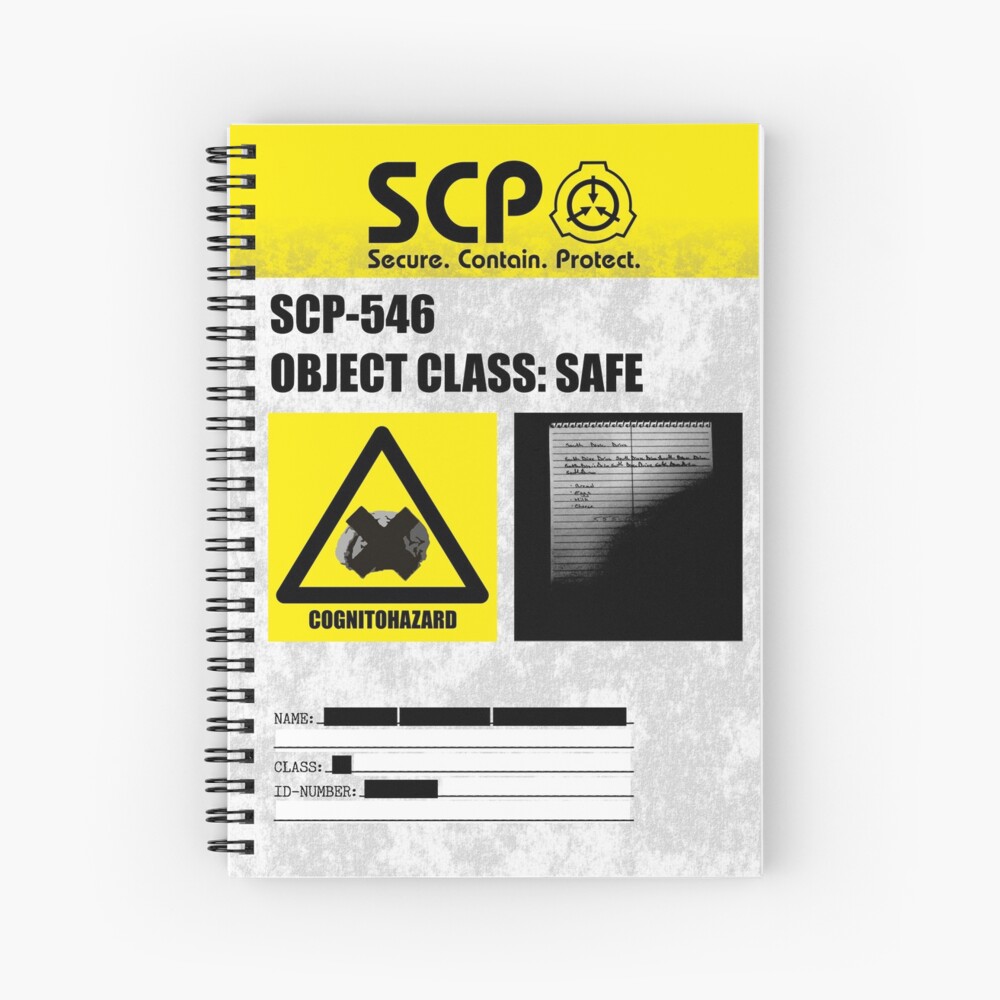 Caderno Espiral SCP - 546 A Notebook