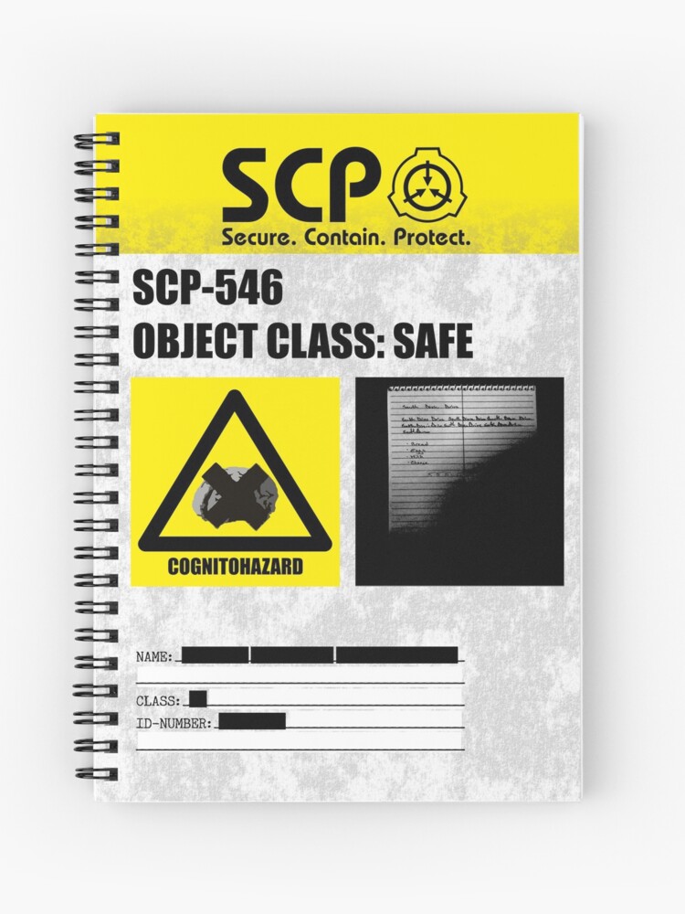 SCP Special Containment Procedures Foundation Notebook Diary Book For Fans  Gift